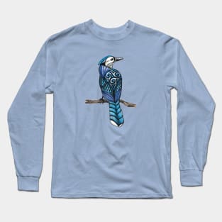 Blue Jay Totem Animal Long Sleeve T-Shirt